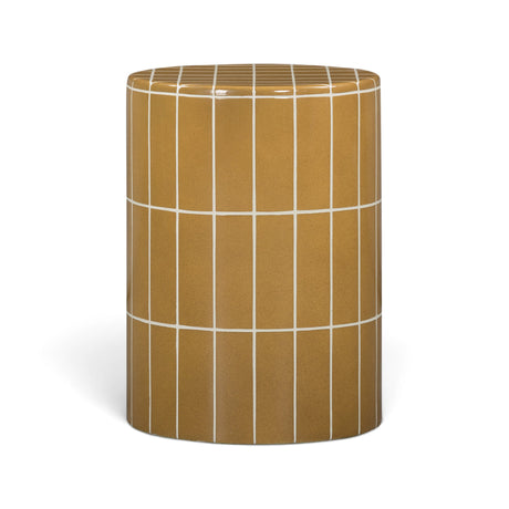 Tatiana concrete outdoor side table in forest green finish
