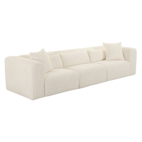 Overhead view of Tarra modular sofa seating cushions and deep profile