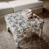 Raji Leopard Performance Jacquard Ottoman - View 8
