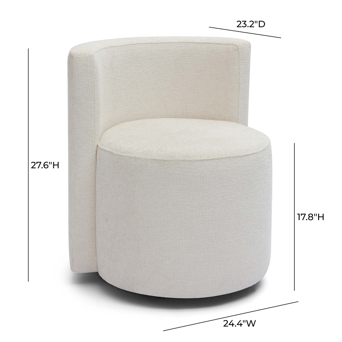 Alyssa Rolling Desk Chair - View 6