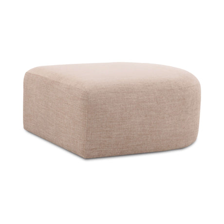 Detail of tailored seam stitching on the corner of the Gorge modular ottoman