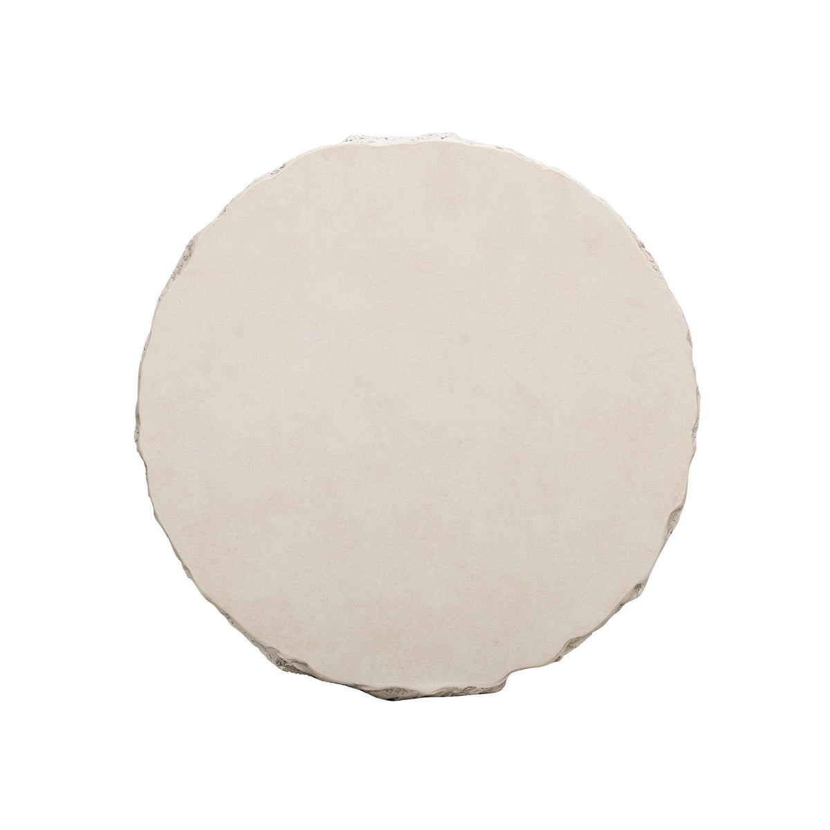 Close-up detail of textured driftwood finish on weatherproof concrete accent table