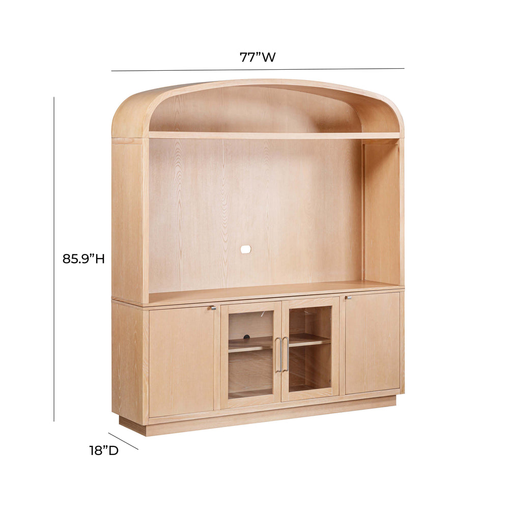 Marlow 77" Wood Entertainment Center dimensions