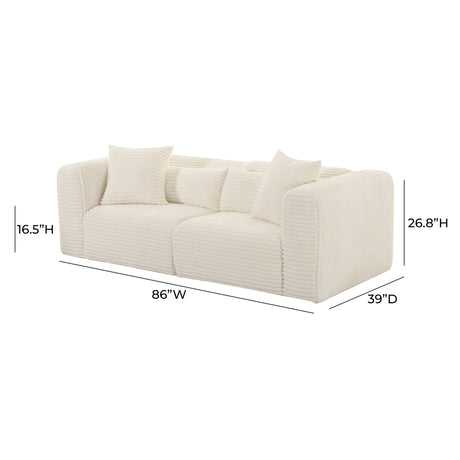 Tarra 86" Modular Loveseat - View 12