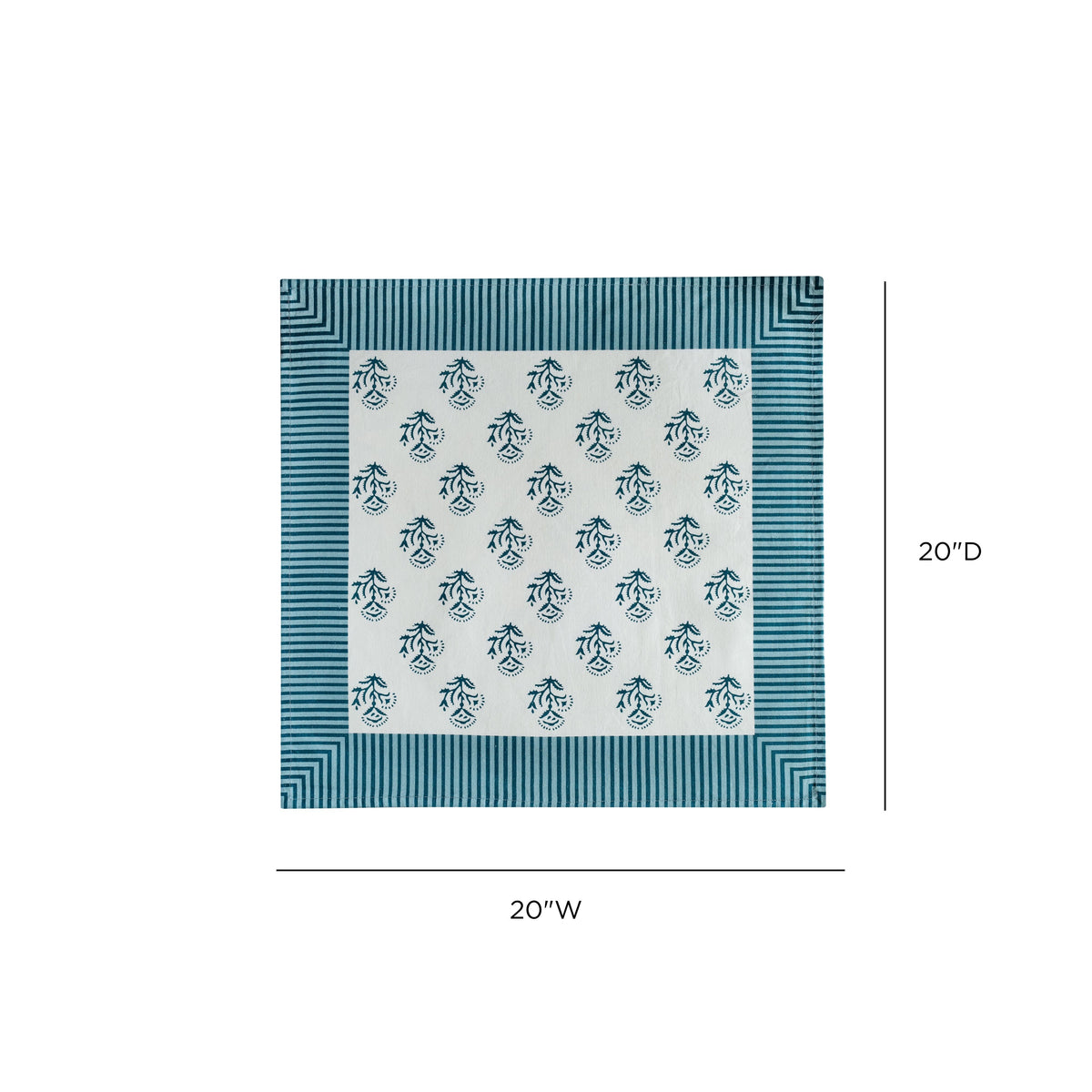 Crissy Cotton Canvas Printed Napkins - Set of 4 - View 24