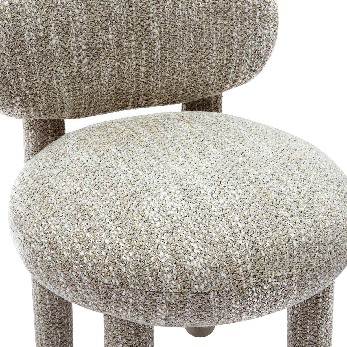 Manu Performance Fabric Side Chair styled in open-concept apartment living room