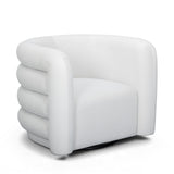 Curves Performance Velvet Swivel Accent Chair - View 9