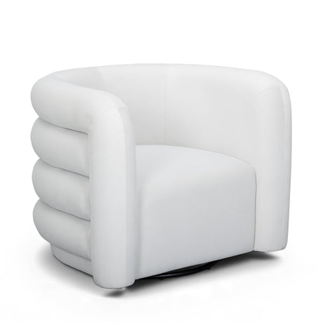 Curves Performance Velvet Swivel Accent Chair - View 9