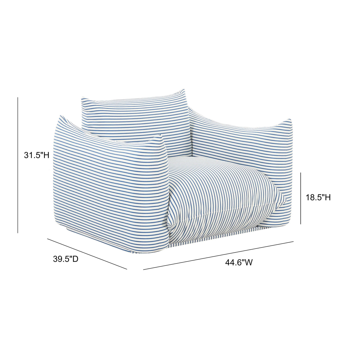 Saint Tropez Stuffed Indoor/Outdoor Armchair - View 24