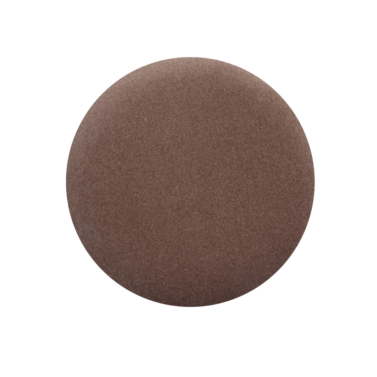 Dex round ottoman viewed from forty-five degree angle
