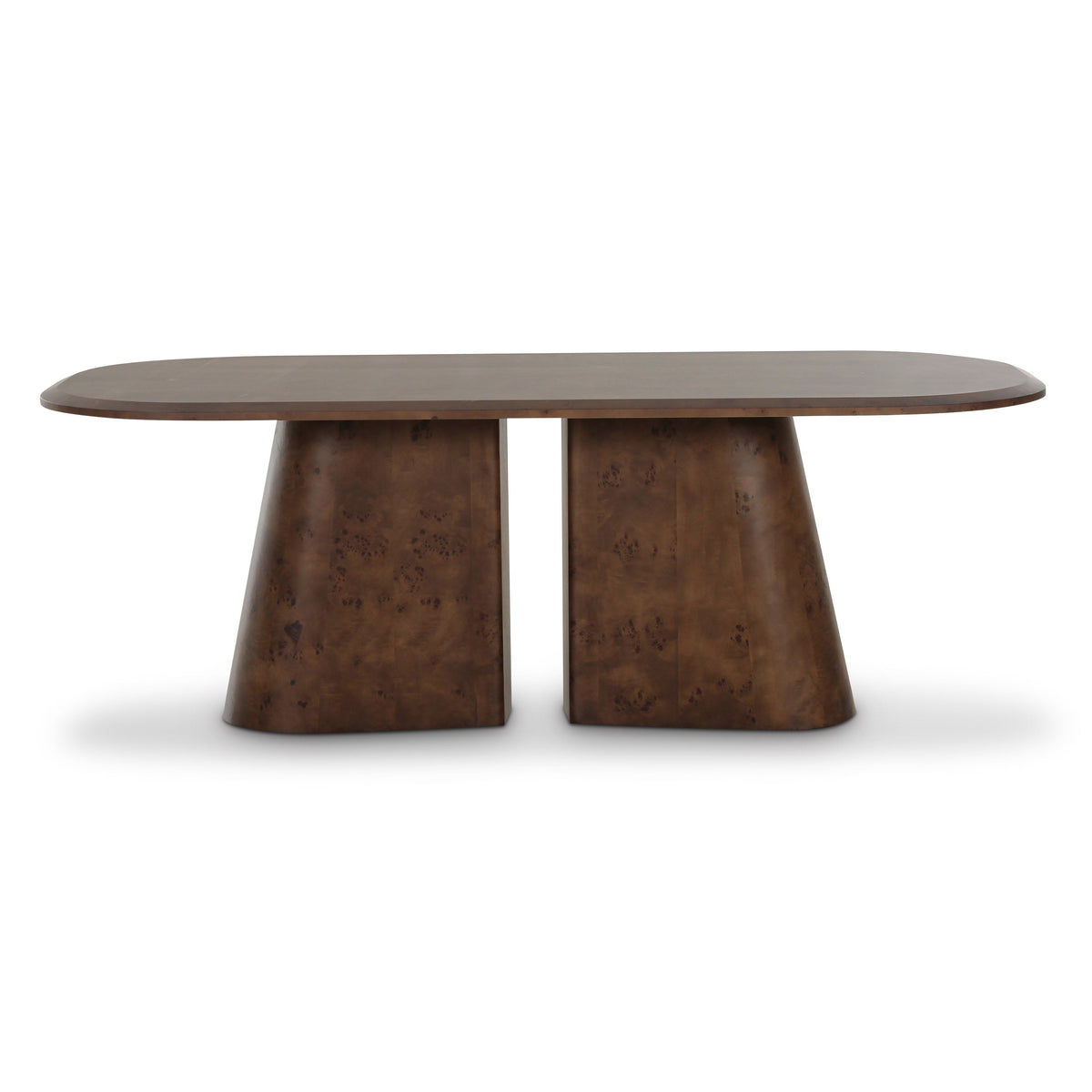 Gladyss 87" Burl Oval Dining Table - View 11