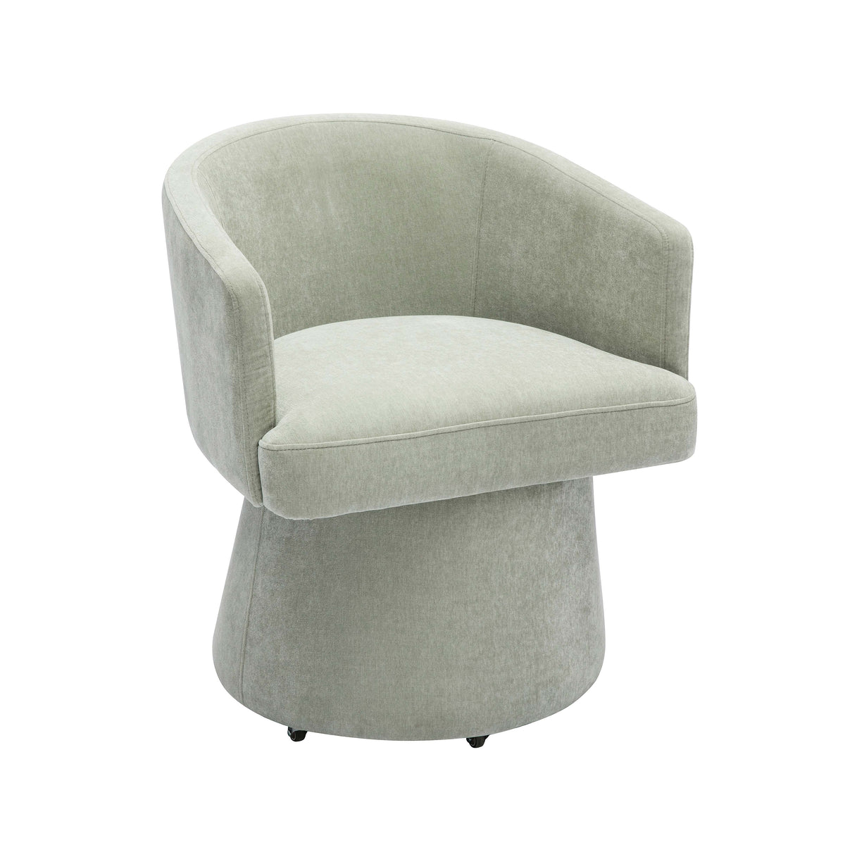 Kristen Rolling Desk Chair in Faded Blue side profile