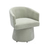 Kristen Rolling Desk Chair in Faded Blue side profile
