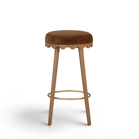 Oodle Performance Vegan Mohair Bar and Counter Stool styled with contemporary dining room decor