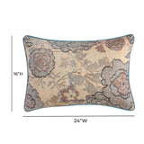 Taman 24"X16" Cotton Accent Pillow in Spring Florals - View 5
