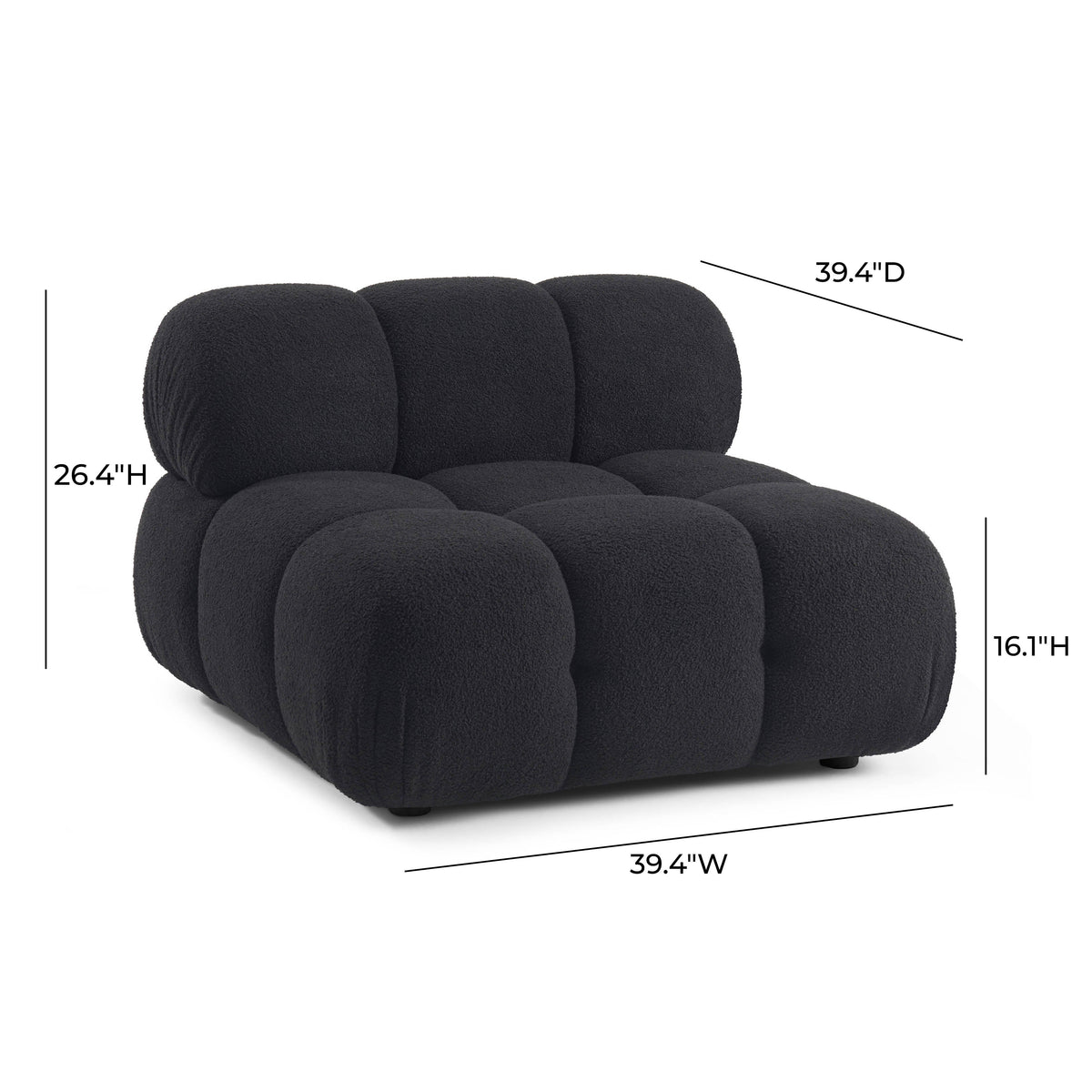 Calliope Performance Modular Armless Chair - View 25