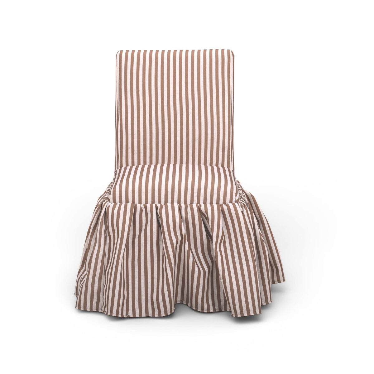 Gertrude Striped Performance Linen Skirted Dining Chair - View 15