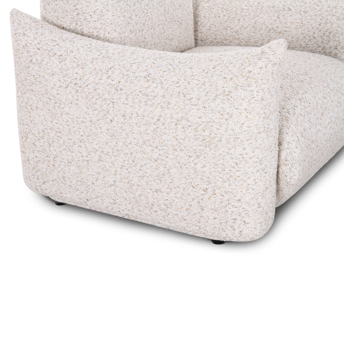 Saint Tropez Nubby Fabric Armchair in Sand - View 6