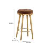 Oodle Performance Vegan Mohair Bar and Counter Stool studio white background product photo