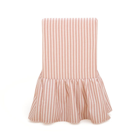 Gertrude Striped Performance Linen Skirted Dining Chair - View 11