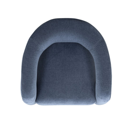 Full perspective of FOAK Malone velvet occasional chair