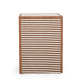 Kora 18" Cotton Jute 1-Drawer Contract-Grade Nightstand - View 7