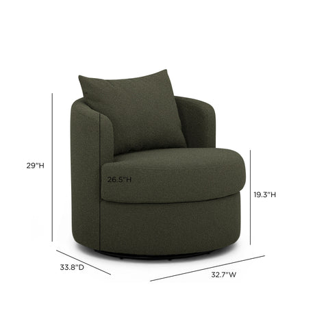 Silvi Performance Boucle Swivel Accent Chair - View 16