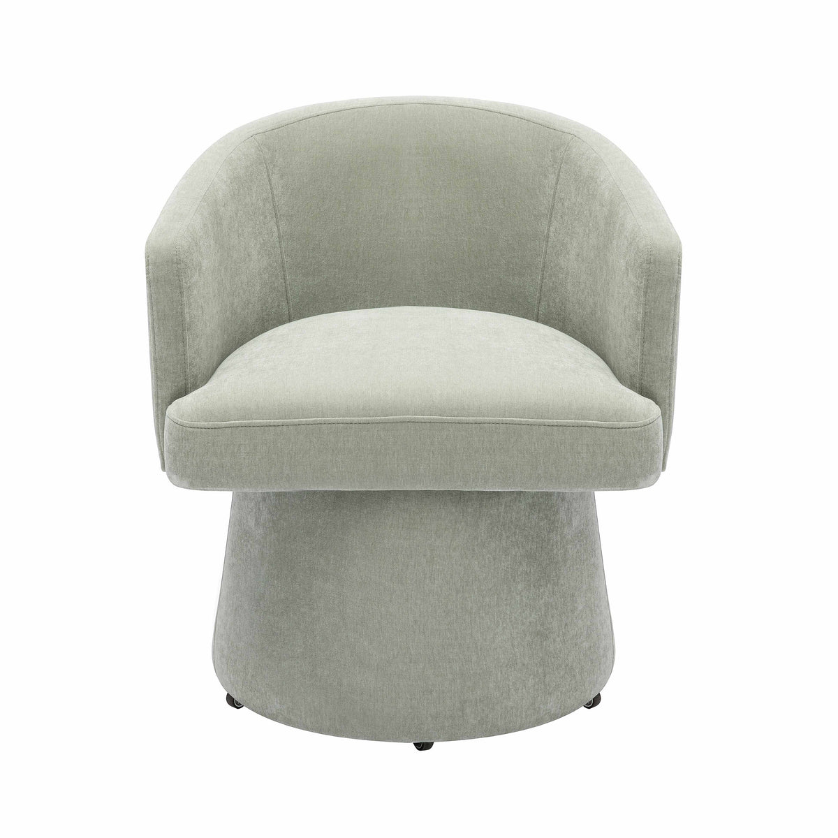 Kristen Rolling Desk Chair in Faded Blue textured fabric texture