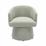 Kristen Rolling Desk Chair in Faded Blue textured fabric texture