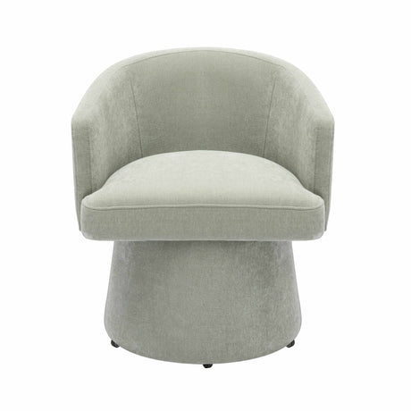 Kristen Rolling Desk Chair in Faded Blue textured fabric texture