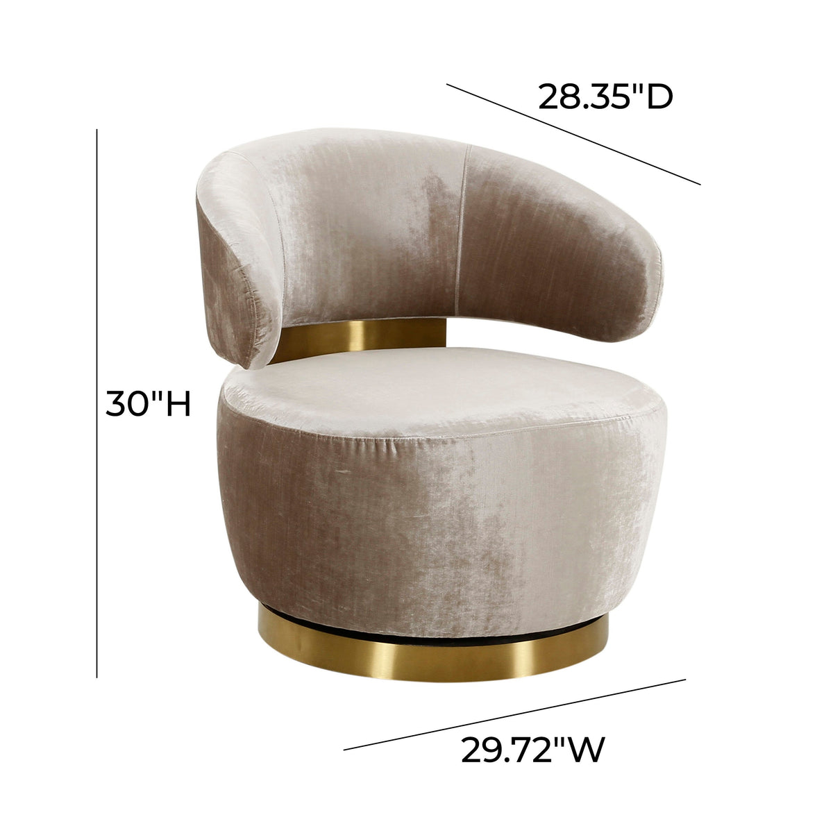 Austin Swivel Accent Chair - View 36