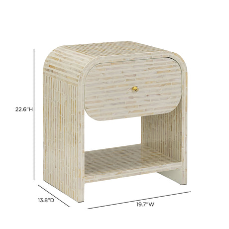 Borno 20" Mother of Pearl Nightstand - View 8