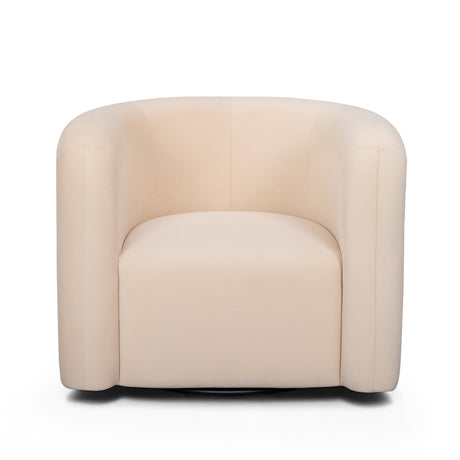 Curves Performance Velvet Swivel Accent Chair - View 18