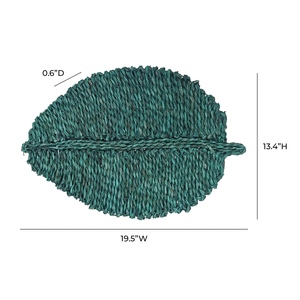 Leaf Seagrass Placemat - Set of 4 dimensions