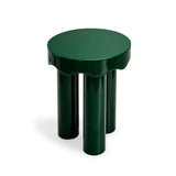 Top-down perspective displaying wavy silhouette of Casper high gloss nesting side tables