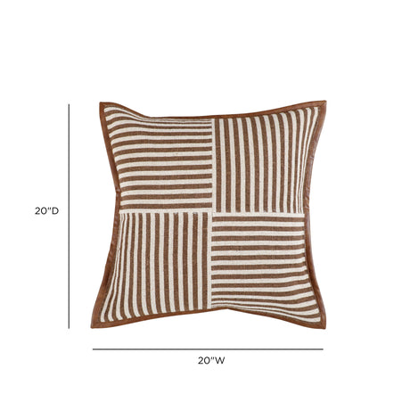 Kora 20" Cotton Jute Contract-Grade Throw Pillow - View 34