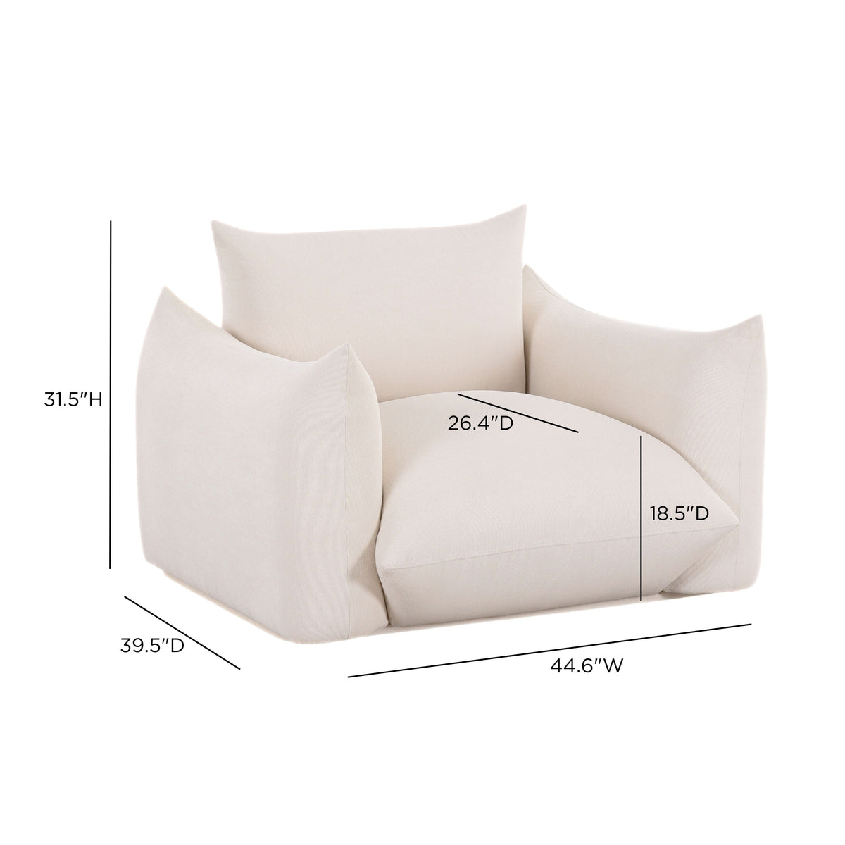 Saint Tropez Stuffed Indoor/Outdoor Armchair - View 12