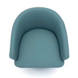 Kristen Rolling Desk Chair in Sea Foam Green fabric detail