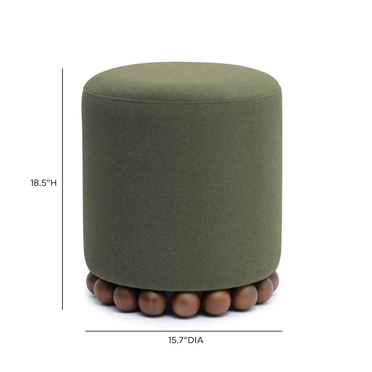 Dex compact accent ottoman in cozy apartment setting