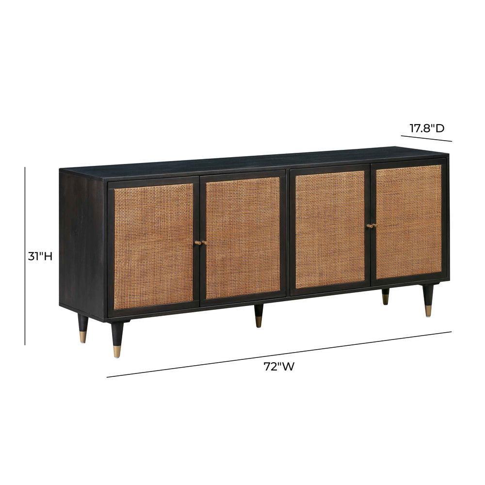 Sierra 72" Cane Sideboard dimensions