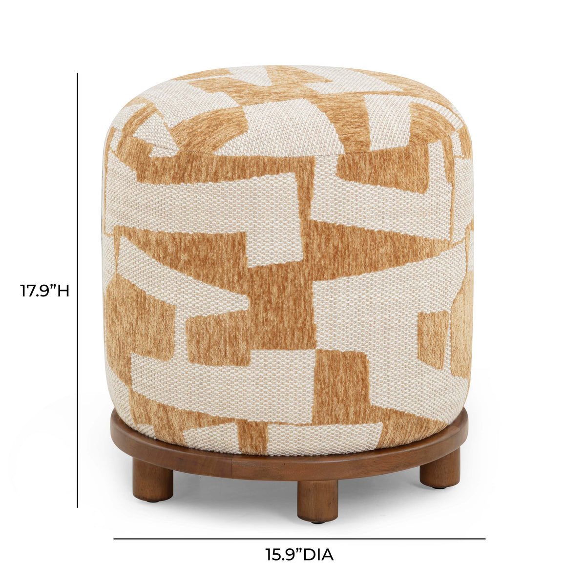 Bisou Performance Jacquard Ottoman - View 14