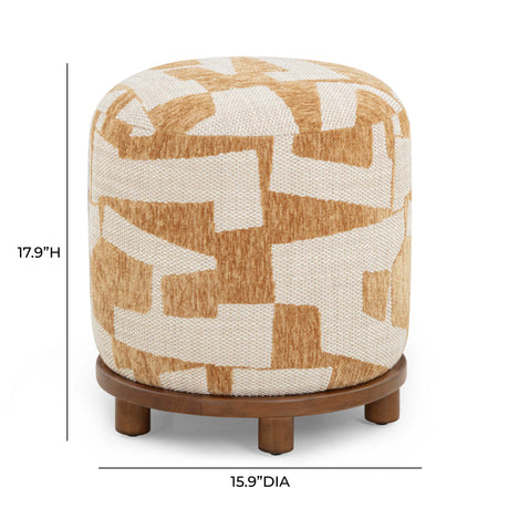 Bisou Performance Jacquard Ottoman - View 14