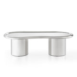 Sorya 51" Chrome Coffee Table - View 2