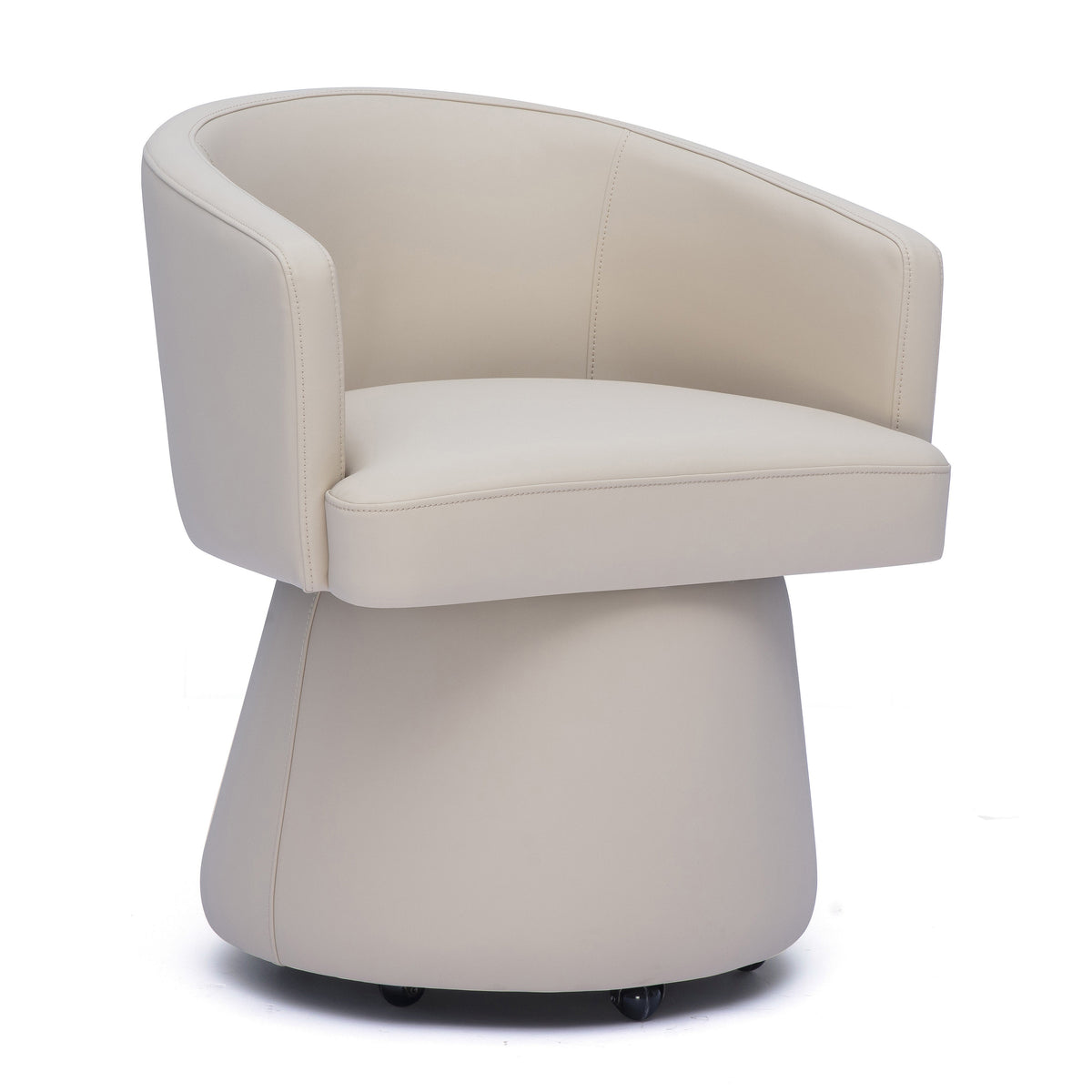Kristen Rolling Desk Chair in Olive Green back curve silhouette