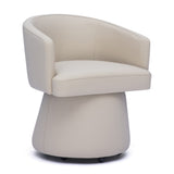 Kristen Rolling Desk Chair in Olive Green back curve silhouette