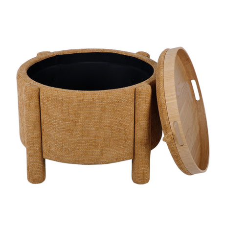 Bellamy Railroad Chenille Storage Stool in modern entryway seating arrangement