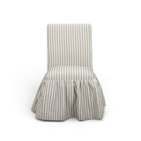 Gertrude Striped Performance Linen Skirted Dining Chair - View 22