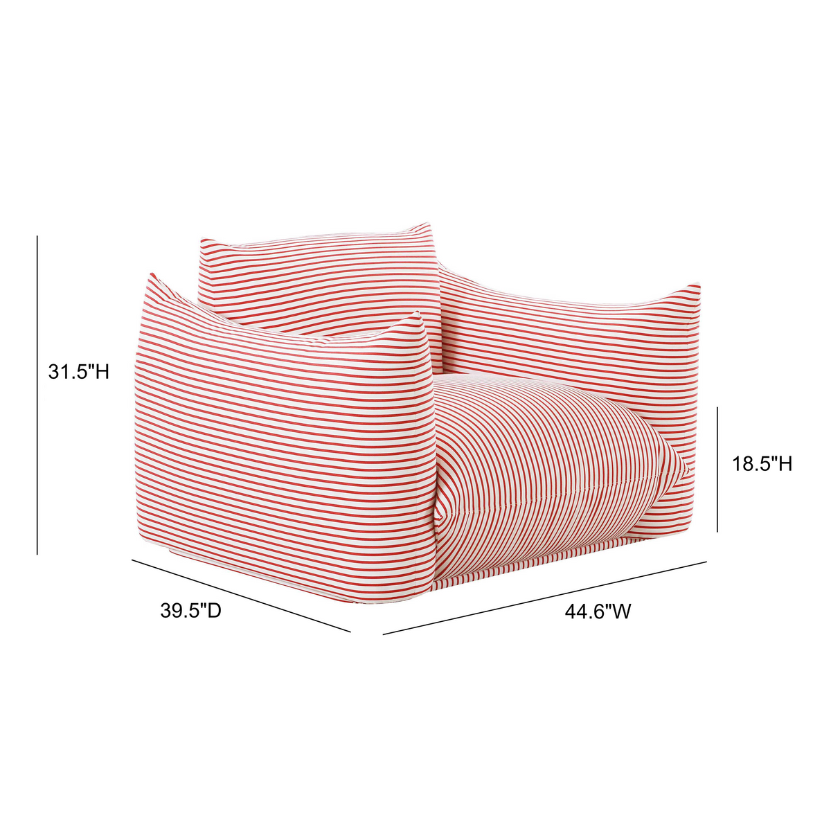 Saint Tropez Stuffed Indoor/Outdoor Armchair - View 18