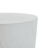 Margot Indoor Outdoor Concrete Stool styled as an accent side table