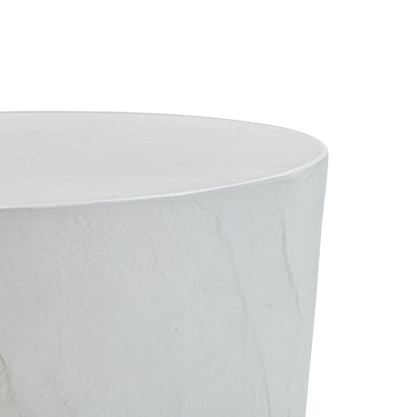 Margot Indoor Outdoor Concrete Stool styled as an accent side table